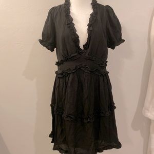 Trixxi v-neck ruffle dress NWT